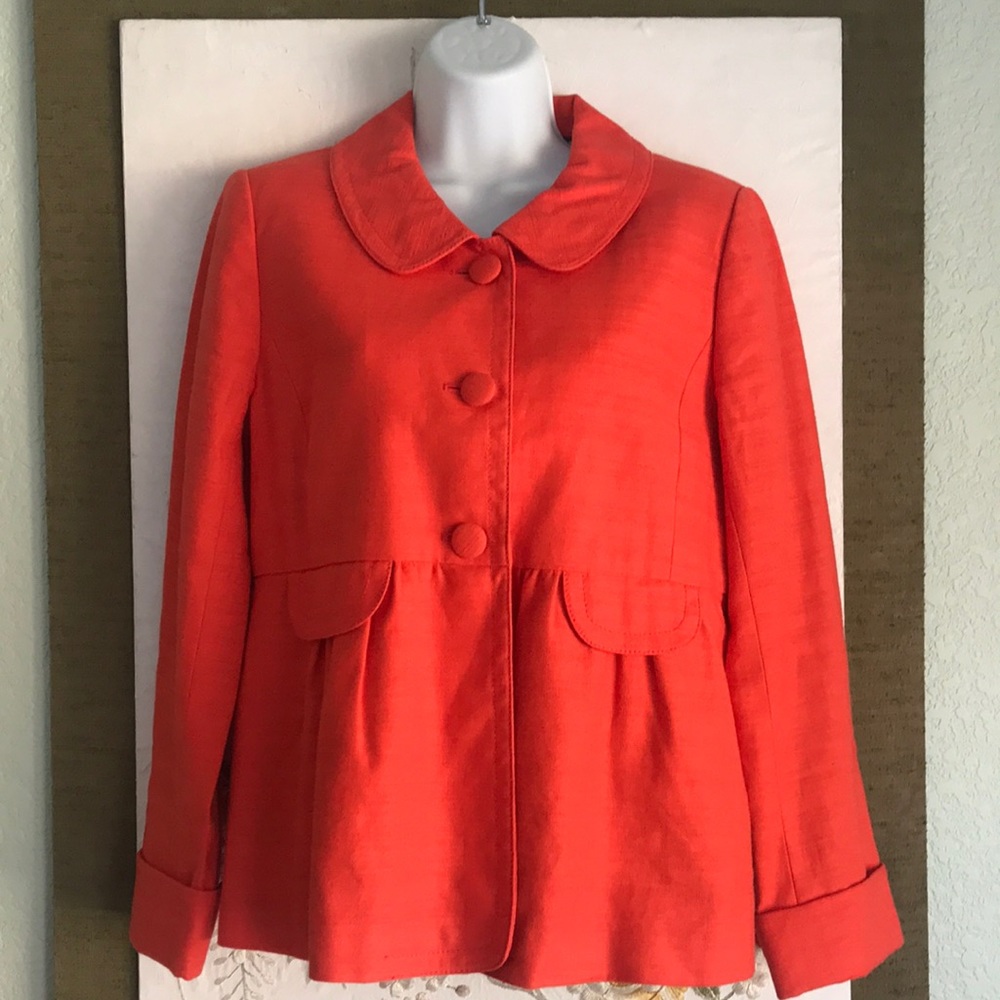 J. Crew orange jacket retro 8P